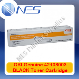 OKI Genuine 42103003 BLACK Toner Cartridge for B4100/B4200/B4250/B4300/B4350 (2.5K)